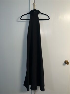 Amazon Black Backless Halter Maxi Dress
